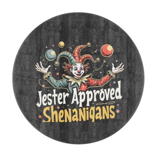 Planche À Découper Jester Approuvé Shenanigans Circus Clown (Devant)