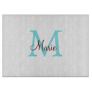 Planche À Découper jeté simple minimal ajouter nom monogramme rose ro