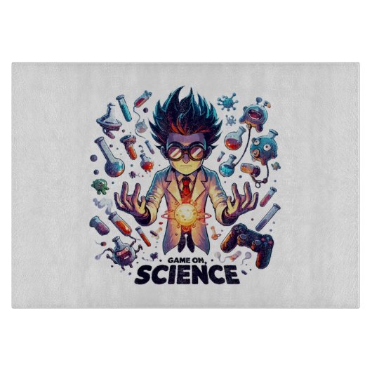 Planche À Découper Jeu de concoction chimique, thème scientifique (Devant)
