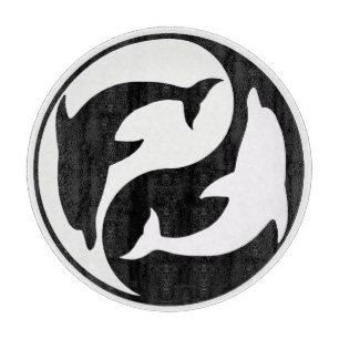 Planche À Découper Jeu de coupe des dauphins de Yin Yang