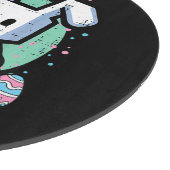 Planche À Découper Jeu de pixels de lapin de Pâques joyeux  (Coin)