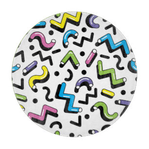 Planche À Découper Jeu géométrique : Motif de formes de Doodles