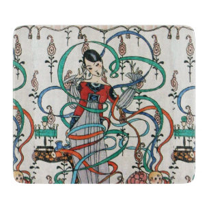 PLANCHE À DÉCOUPER JEUNE FILLE, COLORÉE DES ESCALIERS DE RIBBON, ANNI