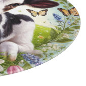 Planche À Découper Jeune veau avec couronne de fleurs et papillons (Coin)