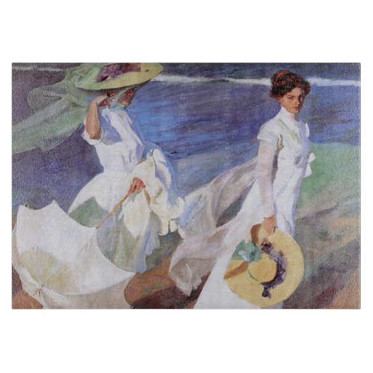 Planche À Découper Joaquin Sorolla Femmes Promenade Plage (Devant)