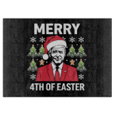 Planche À Découper Joe Biden Noël Père Noël Chapeau Joyeux 4e Pâques (Devant)