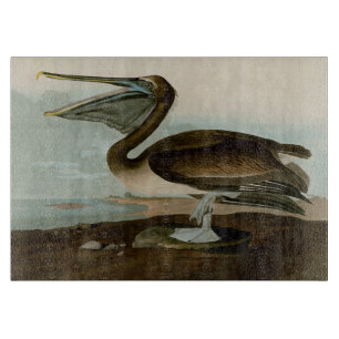 Planche À Découper John James Audubon Peinture Pélicane Brown