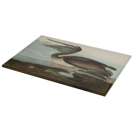 Planche À Découper John James Audubon Peinture Pélicane Brown (Coin)