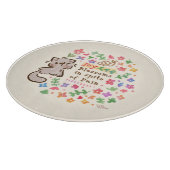 Planche À Découper Joie fleurit malgré la douleur - Pebble le chaton (Coin)