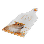 Planche À Découper Joli cadeau Capybara Lover Monogramme personnalisé (Coin)