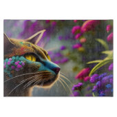 Planche À Découper Joli chat à fleurs d'Imaginaire (Devant)