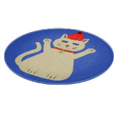 Planche À Découper Joli Chat de Noël (Coin)