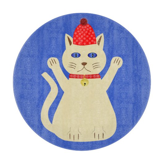 Planche À Découper Joli Chat de Noël (Devant)
