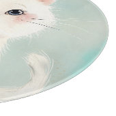 Planche À Découper Joli chaton blanc (Coin)