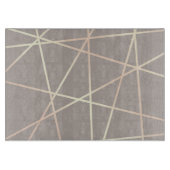 Planche À Découper Joli chic rose or & gris géométrique (Devant)