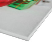 Planche À Découper Joli chien Danse Noël Santa Hat (Coin)