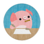 Planche À Découper Joli cochon de dessin "Writer's Block" Coupe Board (Devant)
