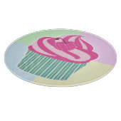 Planche À Découper Joli Cupcake Rose Pâtes de Couleurs (Coin)