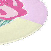 Planche À Découper Joli Cupcake Rose Pâtes de Couleurs (Coin)