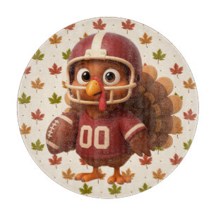 Planche À Découper Joli dindon de football du jour de Thanksgiving