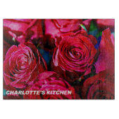 Planche À Découper Joli Ensemble De Roses Rouges (Devant)