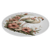PLANCHE À DÉCOUPER JOLI FLAMANT D'ÉTÉ AVEC FLEURS (Coin)