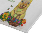 Planche À Découper Joli lapin de Pâques avec oeufs et fleurs (Coin)