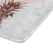 Planche À Découper Joli marbre rose élégant de blanc d'ananas d'or (Coin)