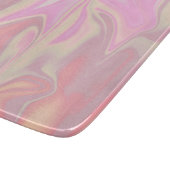 Planche À Découper Joli marbre rose élégant et moderne  (Coin)