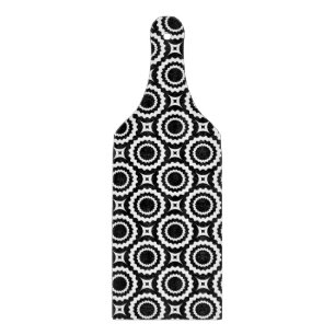 Planche À Découper Joli motif de cercles en zigzag noir et blanc