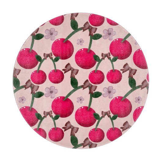 Planche À Découper Joli motif de cerise rouge (Devant)