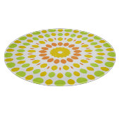 Planche À Découper Joli motif en vert citron, jaune citron, orange (Coin)