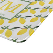 Planche À Découper Joli nom de monogramme de citron (Coin)