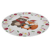 Planche À Découper Joli Ours et Renard de Noël/Hiver (Coin)
