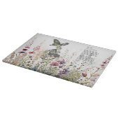 Planche À Découper Joli Papillon Rose Ceylan Peint À La Main (Coin)