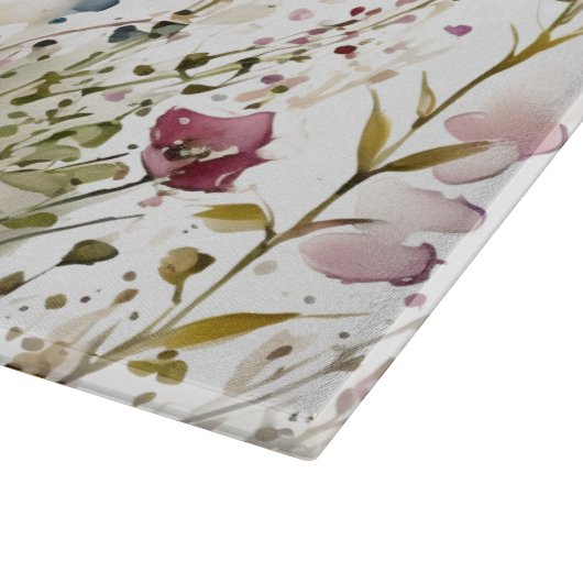 Planche À Découper Joli Papillon Rose Ceylan Peint À La Main (Coin)