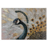 Planche À Découper Joli Peacock Gold Noël (Devant)