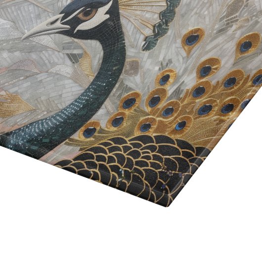 Planche À Découper Joli Peacock Gold Noël (Coin)