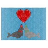 Planche À Découper Joli Seals de baiser de Noël (Devant)