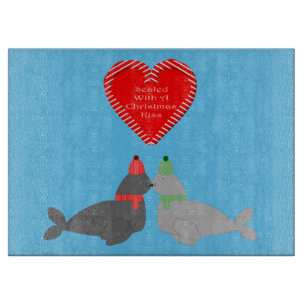 Planche À Découper Joli Seals de baiser de Noël