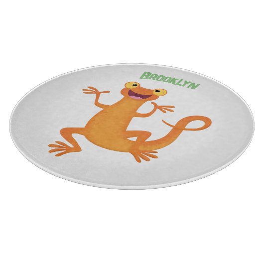 Planche À Découper Joli triton orangé joyeux (Coin)