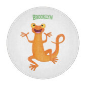 Planche À Découper Joli triton orangé joyeux (Devant)