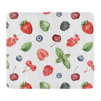 Planche À Découper Jolie aquarelle Berry Motif cuisine