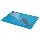 Planche À Découper Jolie baleine à sperme soufflant bulles dessin (Coin)