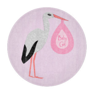 Planche À Découper Jolie chatte rose bébé fille Stork
