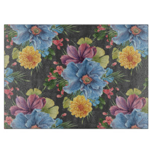 Planche À Découper Jolie et florale foncée