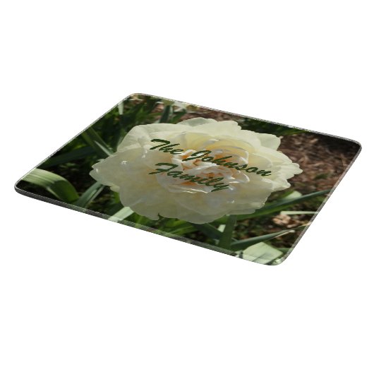 Planche À Découper Jolie jonquille blanche (Coin)