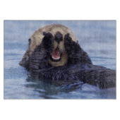 Planche À Découper Jolie loutre de mer | Alaska, États-Unis (Devant)