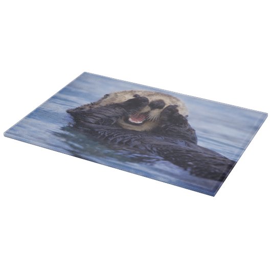 Planche À Découper Jolie loutre de mer | Alaska, États-Unis (Coin)