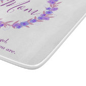 Planche À Découper Jolie maman Courbe fleurie violette et bleue (Coin)